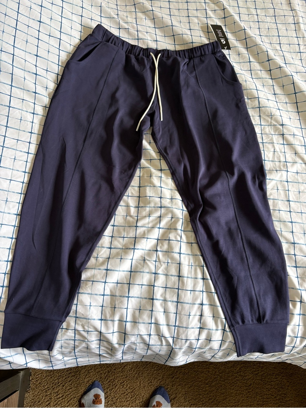 Women's Navy Drawstring Jogger Pants